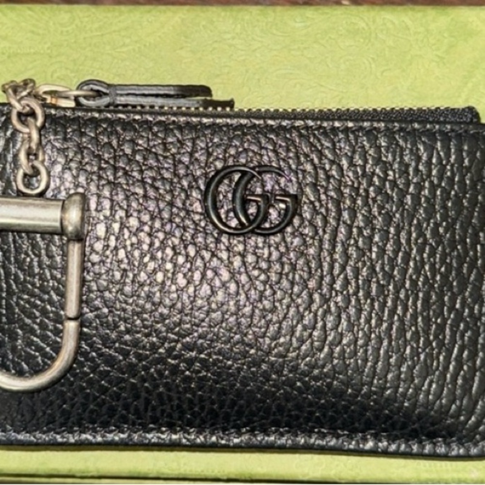 Gucci Black and Silver Key Holder